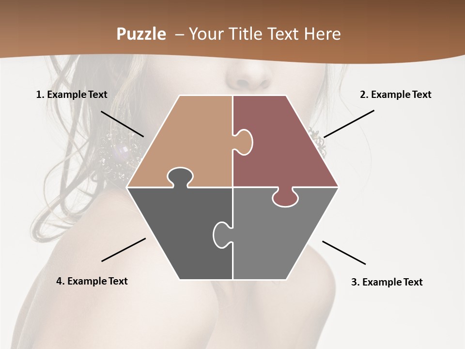 Glamour Portrait Caucasian PowerPoint Template