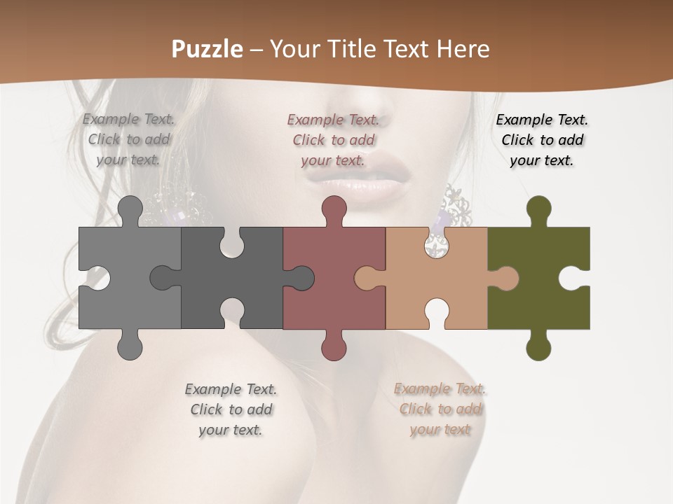 Glamour Portrait Caucasian PowerPoint Template