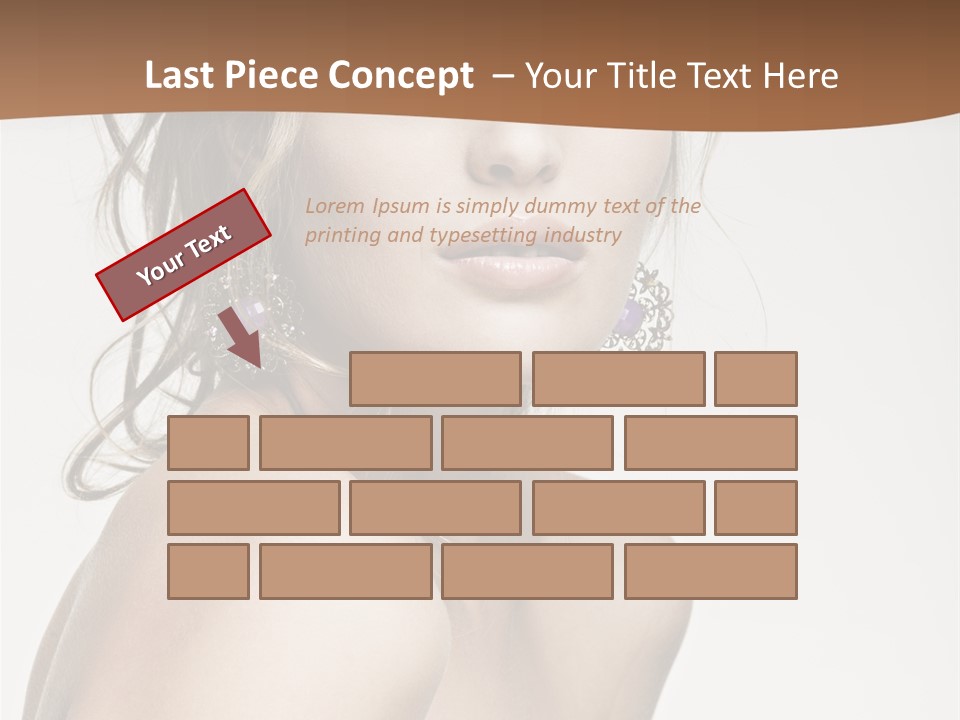 Glamour Portrait Caucasian PowerPoint Template