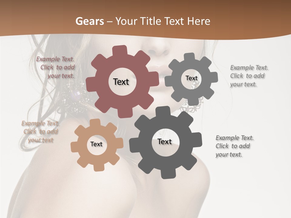 Glamour Portrait Caucasian PowerPoint Template