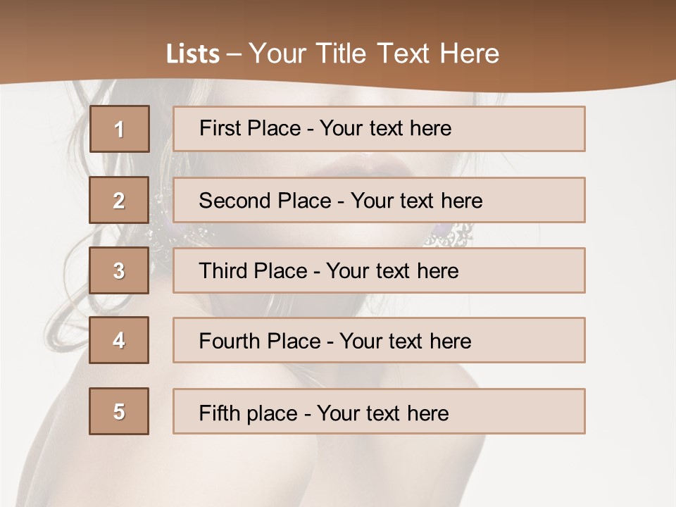 Glamour Portrait Caucasian PowerPoint Template