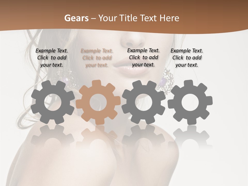 Glamour Portrait Caucasian PowerPoint Template