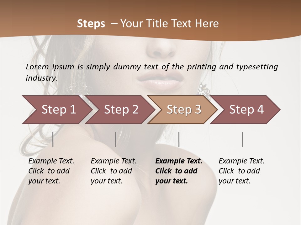 Glamour Portrait Caucasian PowerPoint Template