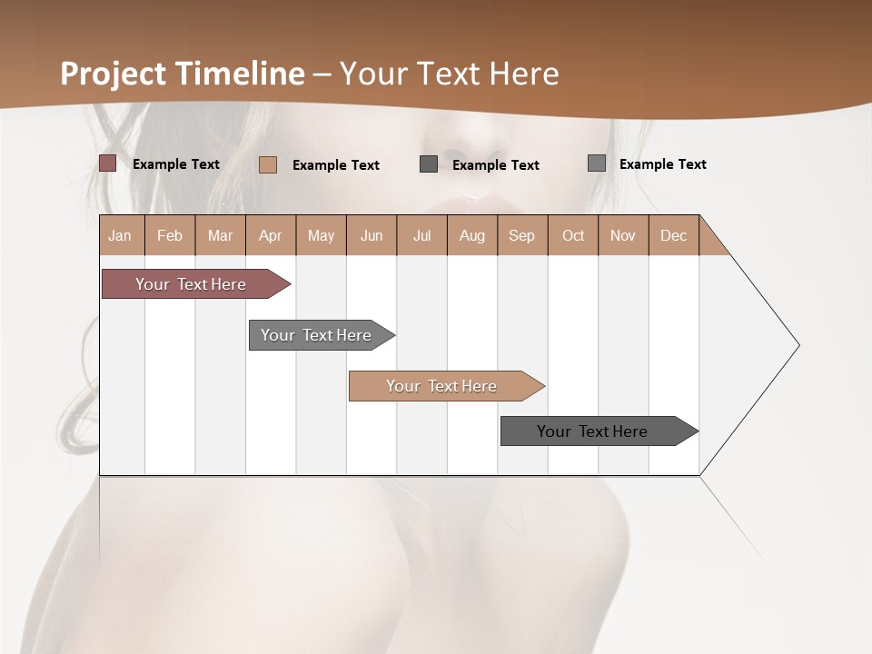 Glamour Portrait Caucasian PowerPoint Template