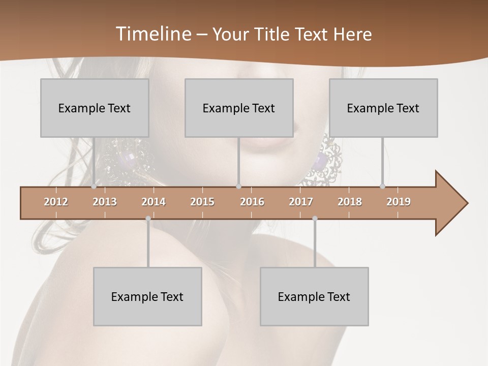 Glamour Portrait Caucasian PowerPoint Template