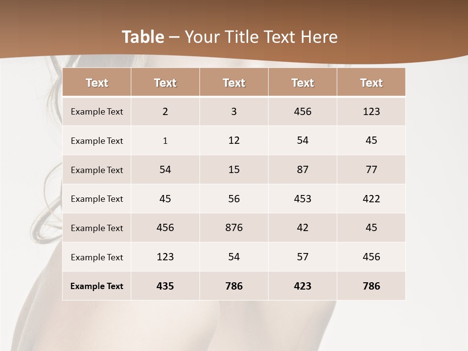 Glamour Portrait Caucasian PowerPoint Template