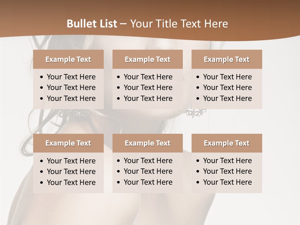 Glamour Portrait Caucasian PowerPoint Template