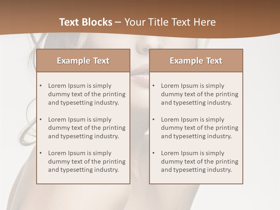 Glamour Portrait Caucasian PowerPoint Template