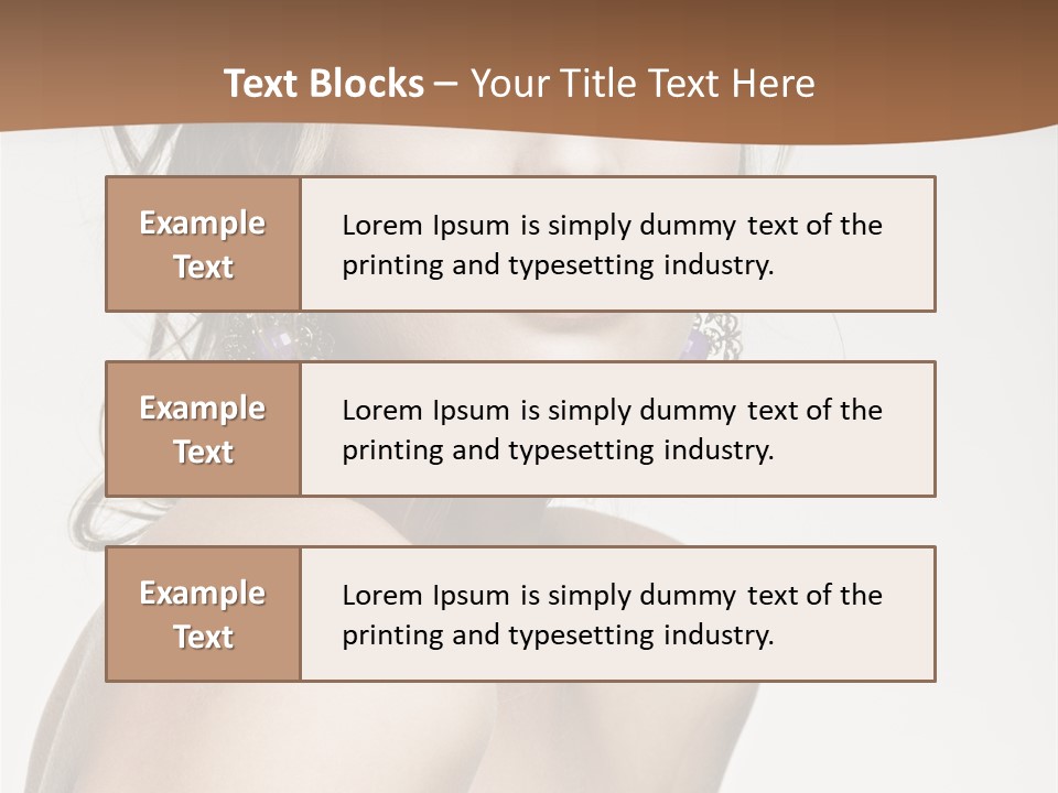 Glamour Portrait Caucasian PowerPoint Template