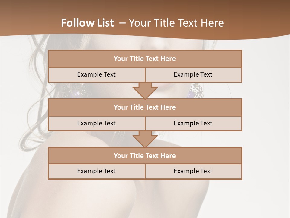 Glamour Portrait Caucasian PowerPoint Template