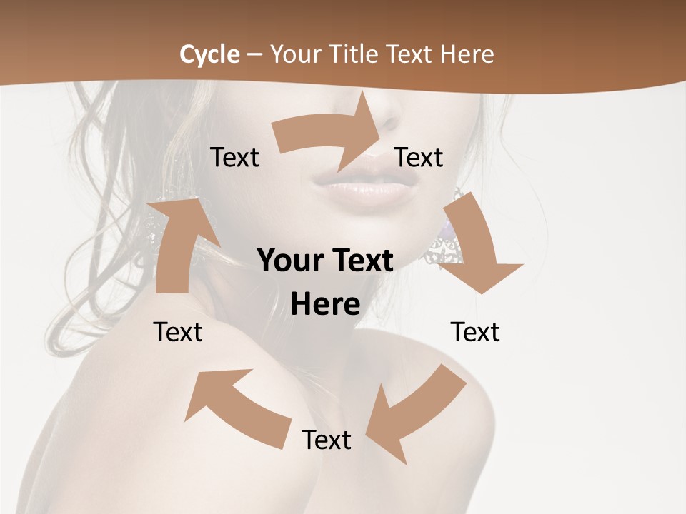 Glamour Portrait Caucasian PowerPoint Template