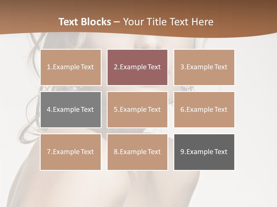 Glamour Portrait Caucasian PowerPoint Template