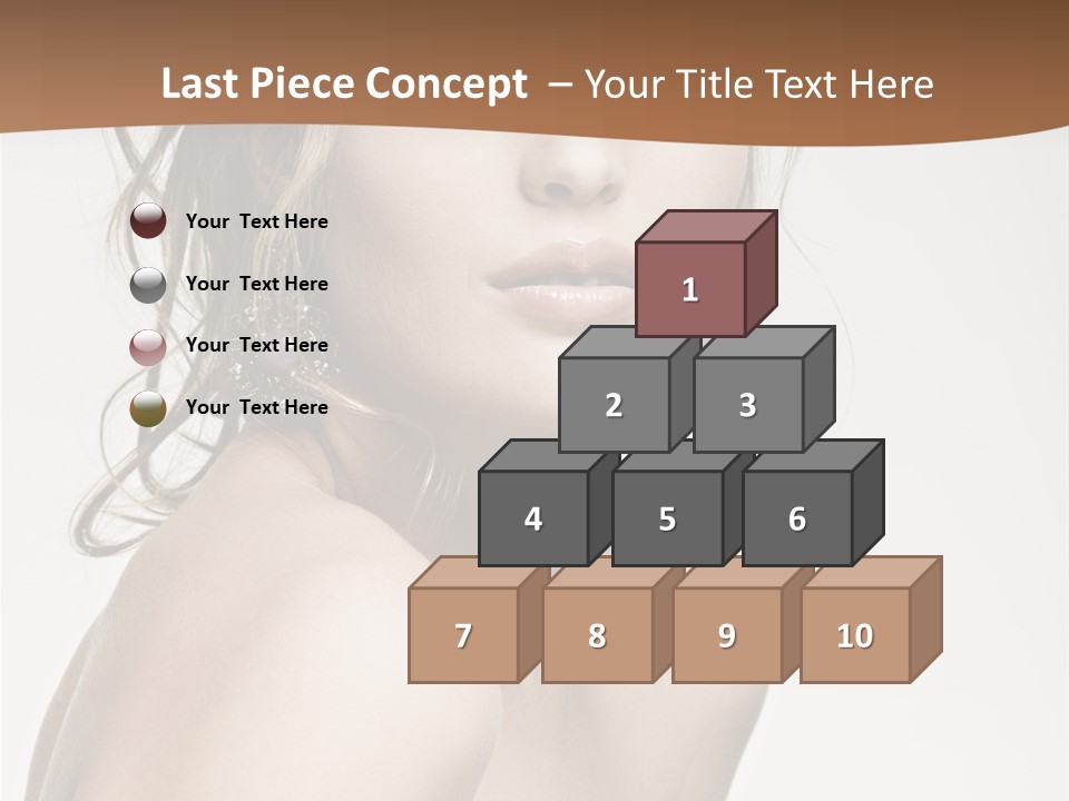 Glamour Portrait Caucasian PowerPoint Template