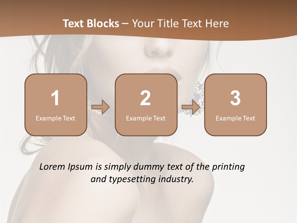 Glamour Portrait Caucasian PowerPoint Template