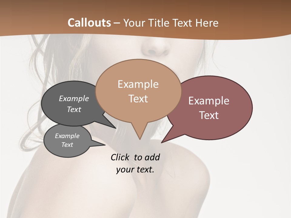 Glamour Portrait Caucasian PowerPoint Template