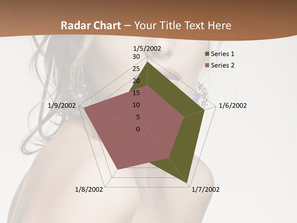 Glamour Portrait Caucasian PowerPoint Template