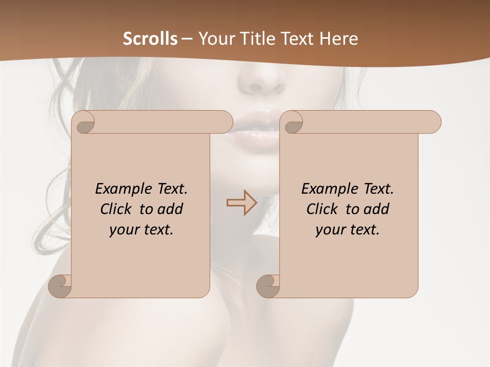 Glamour Portrait Caucasian PowerPoint Template