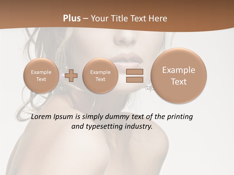 Glamour Portrait Caucasian PowerPoint Template