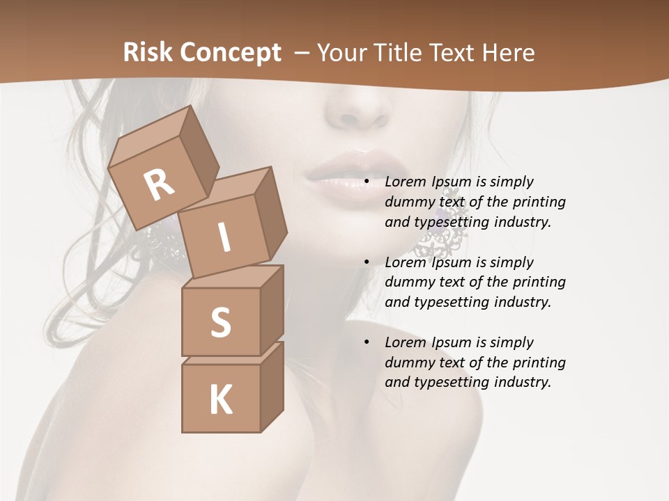 Glamour Portrait Caucasian PowerPoint Template