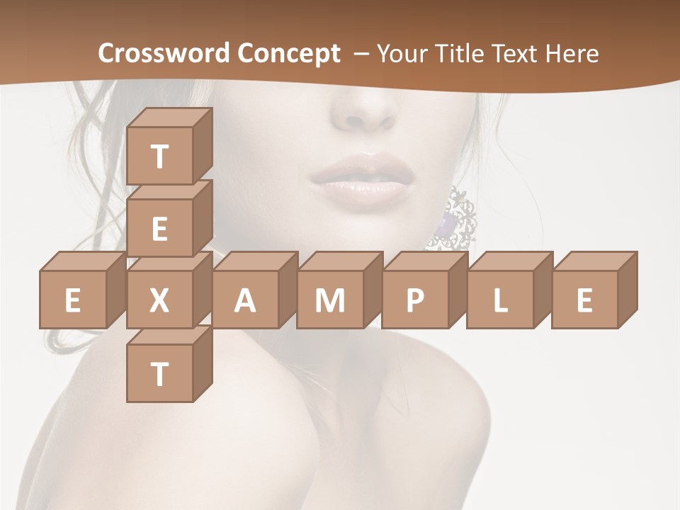 Glamour Portrait Caucasian PowerPoint Template