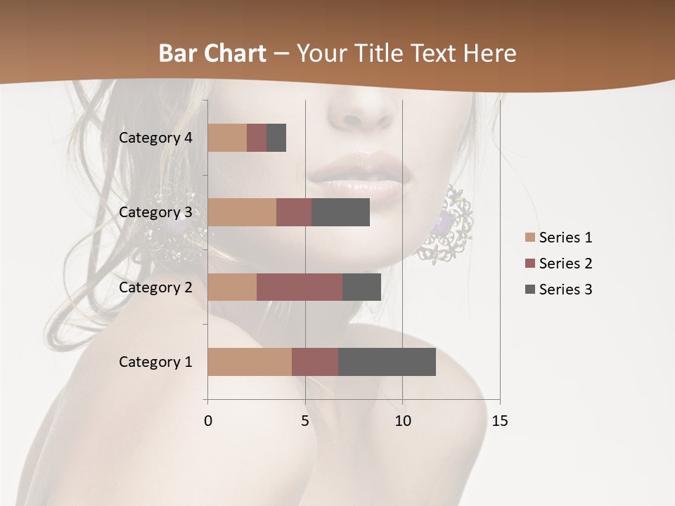 Glamour Portrait Caucasian PowerPoint Template