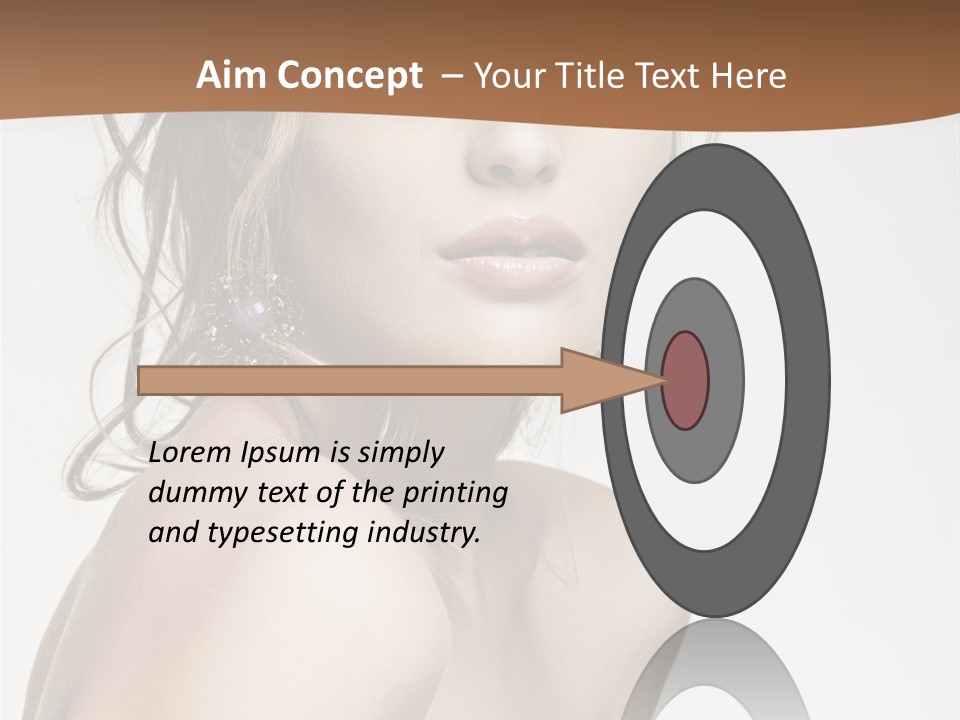 Glamour Portrait Caucasian PowerPoint Template