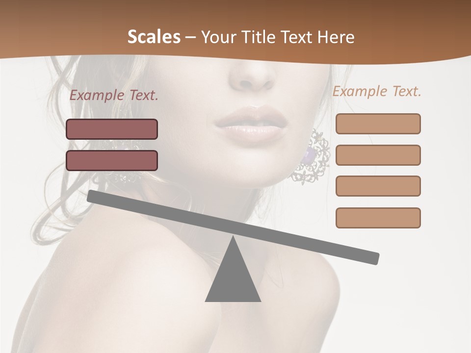 Glamour Portrait Caucasian PowerPoint Template