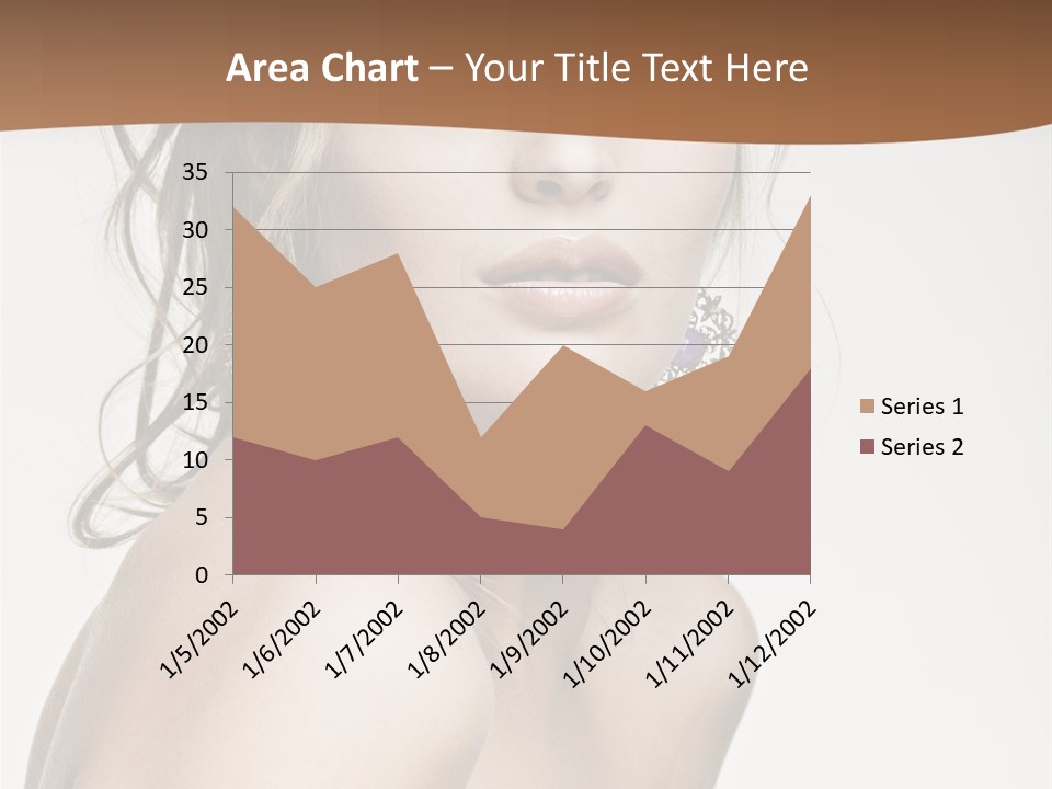 Glamour Portrait Caucasian PowerPoint Template