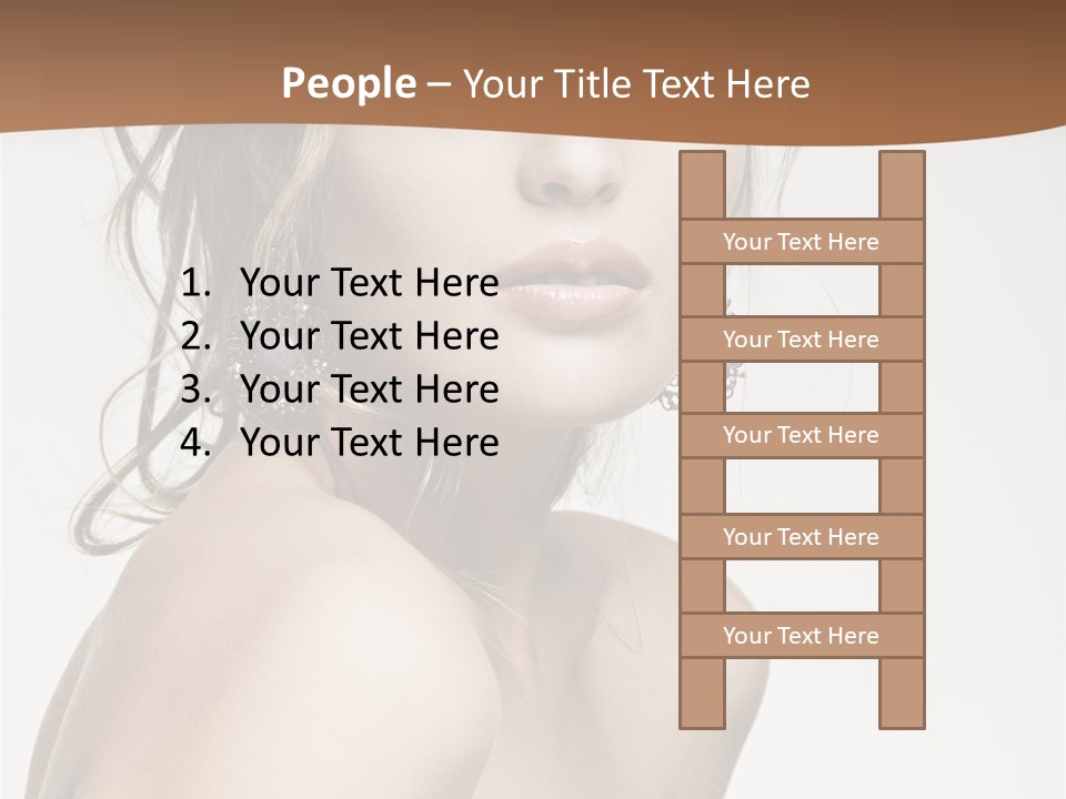 Glamour Portrait Caucasian PowerPoint Template