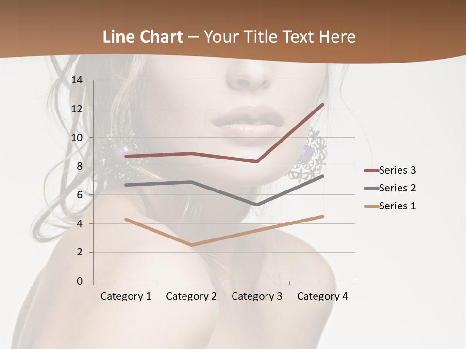 Glamour Portrait Caucasian PowerPoint Template