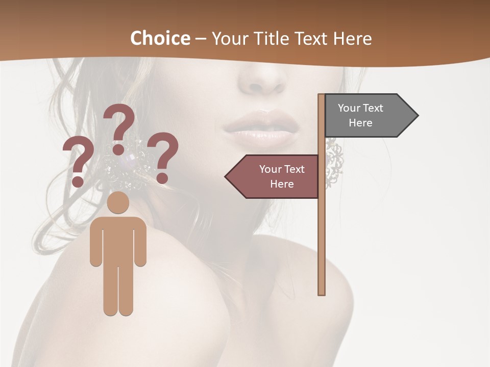 Glamour Portrait Caucasian PowerPoint Template