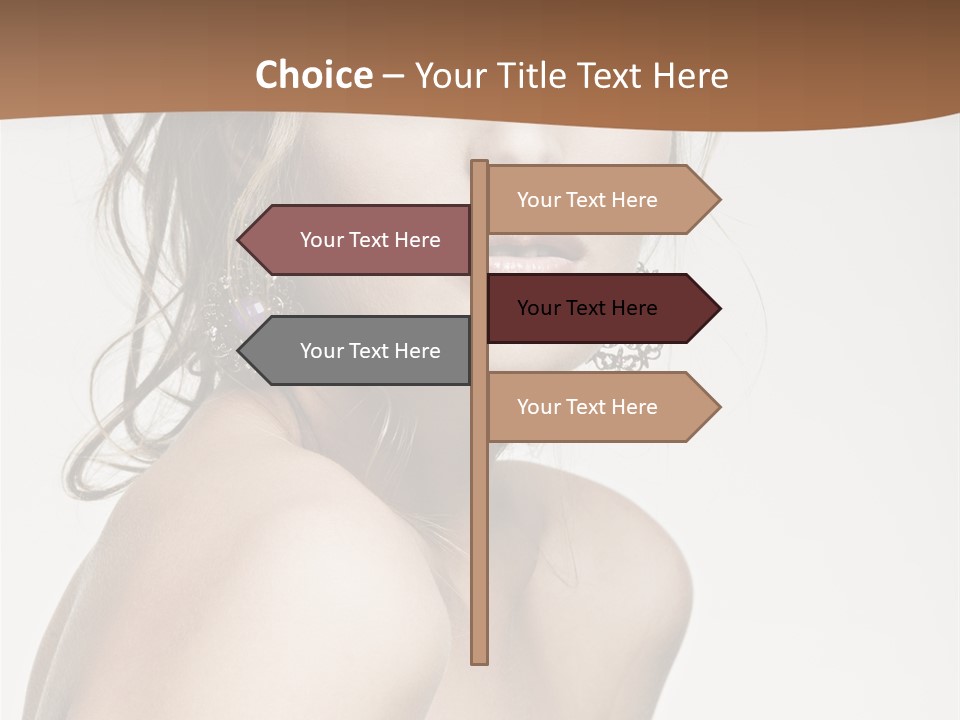 Glamour Portrait Caucasian PowerPoint Template