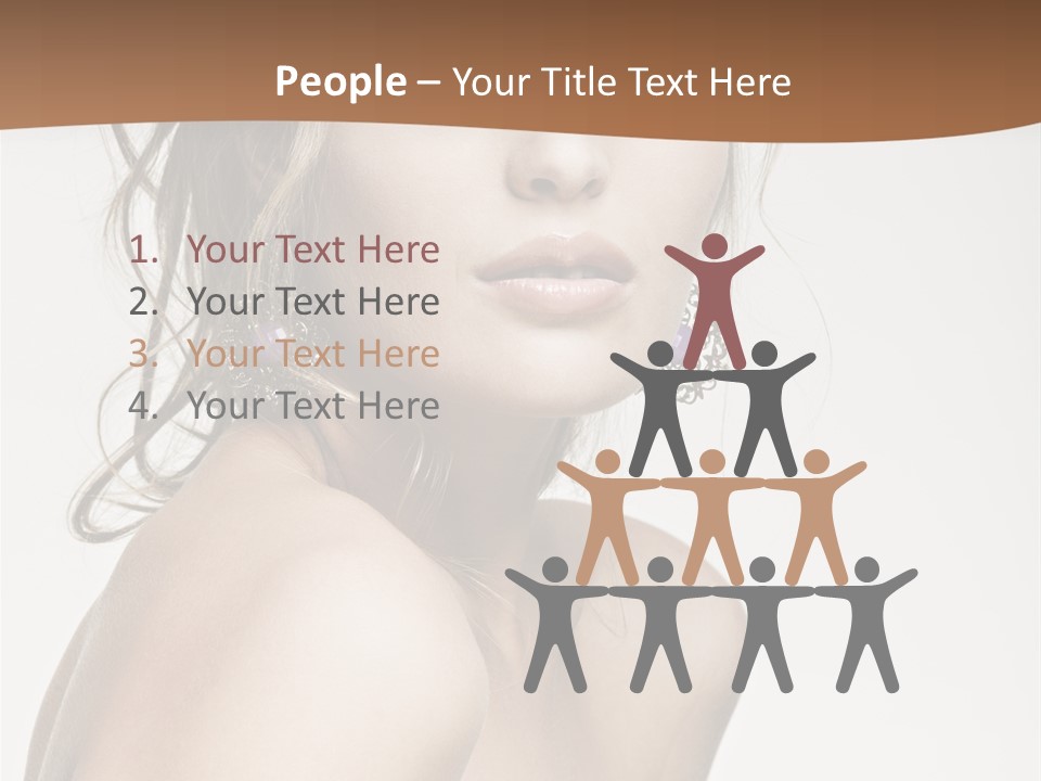 Glamour Portrait Caucasian PowerPoint Template