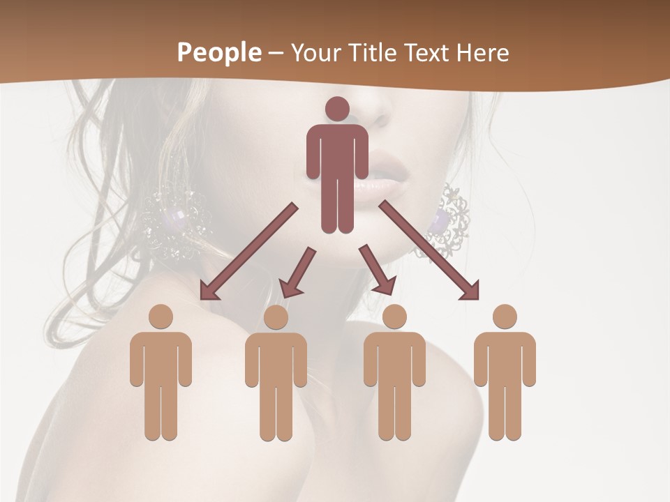 Glamour Portrait Caucasian PowerPoint Template