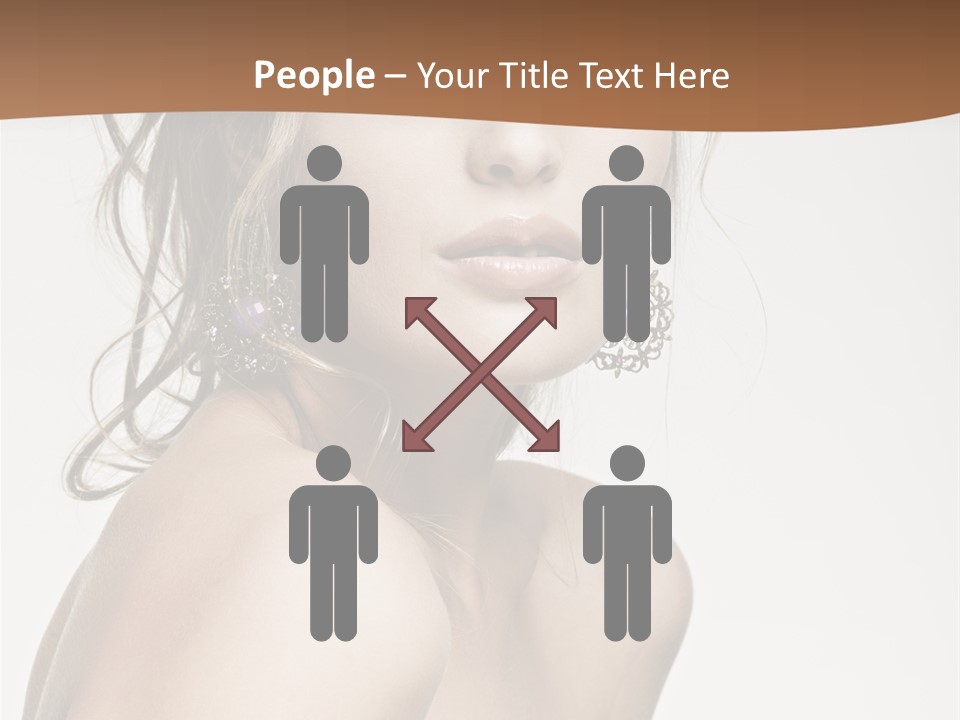Glamour Portrait Caucasian PowerPoint Template