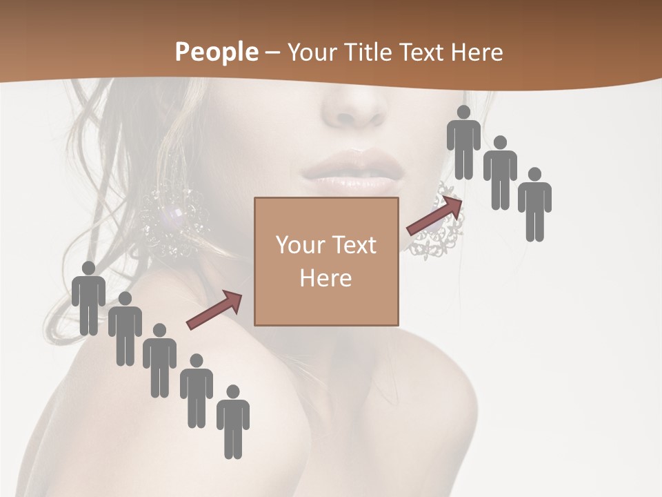 Glamour Portrait Caucasian PowerPoint Template