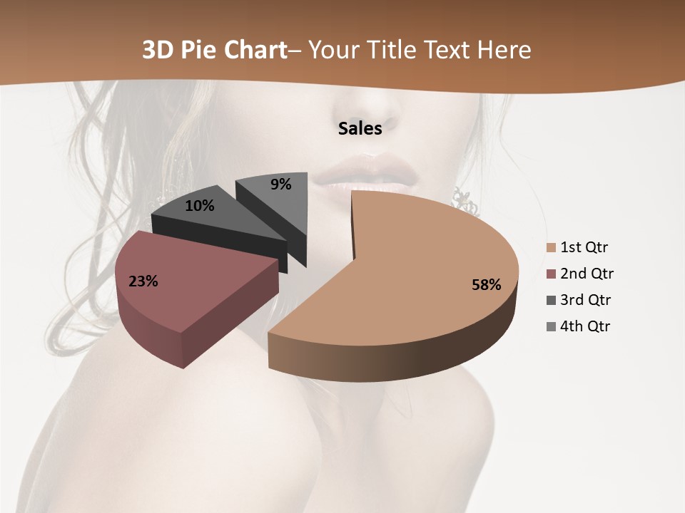 Glamour Portrait Caucasian PowerPoint Template