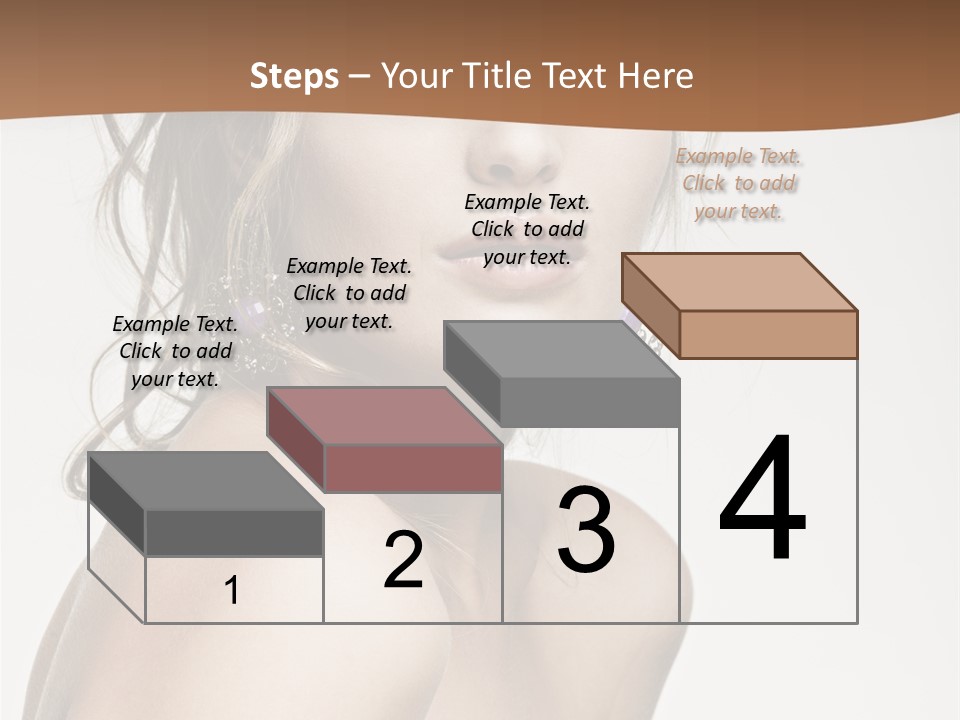 Glamour Portrait Caucasian PowerPoint Template