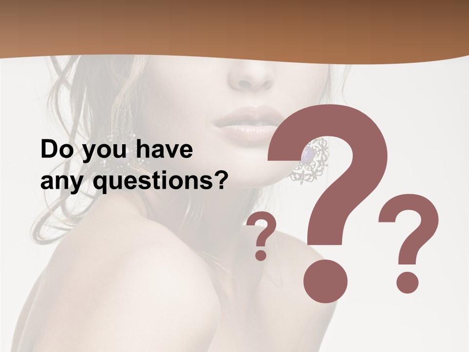 Glamour Portrait Caucasian PowerPoint Template