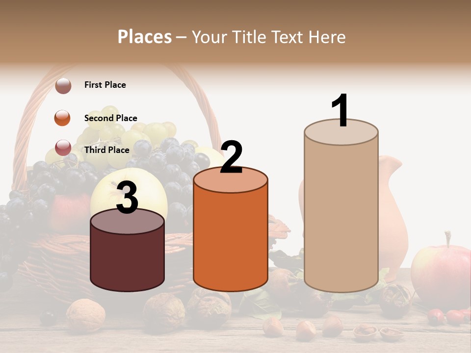 Wicker Basket Fruits Rose Hip PowerPoint Template