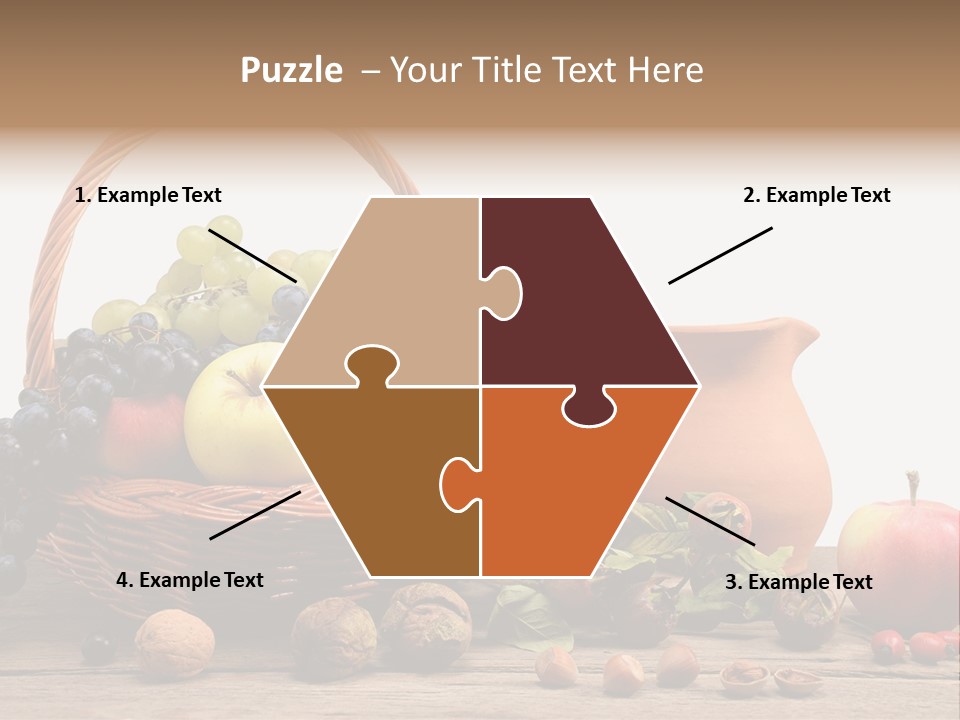 Wicker Basket Fruits Rose Hip PowerPoint Template