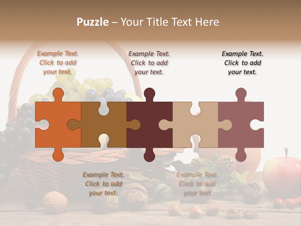 Wicker Basket Fruits Rose Hip PowerPoint Template