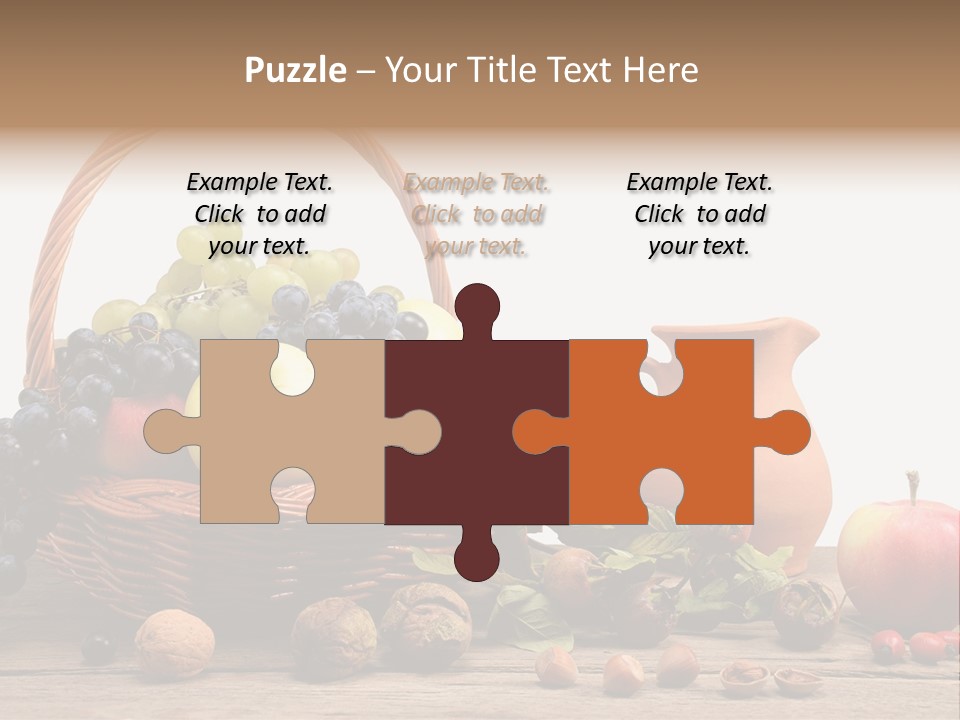 Wicker Basket Fruits Rose Hip PowerPoint Template