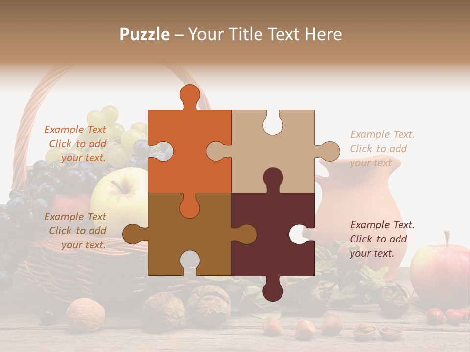 Wicker Basket Fruits Rose Hip PowerPoint Template