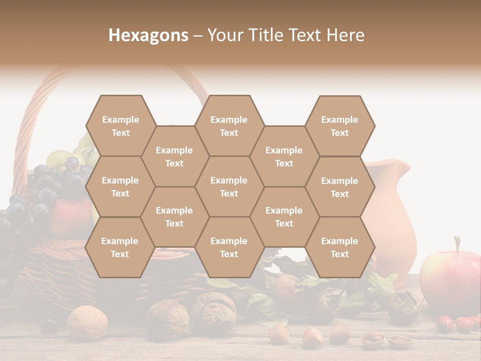 Wicker Basket Fruits Rose Hip PowerPoint Template