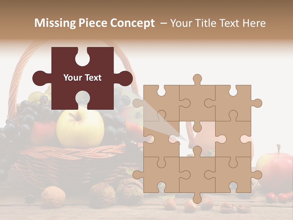 Wicker Basket Fruits Rose Hip PowerPoint Template