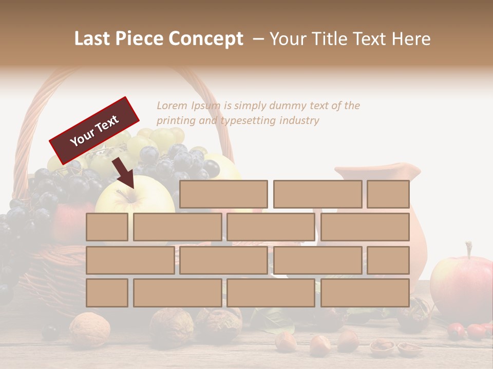 Wicker Basket Fruits Rose Hip PowerPoint Template