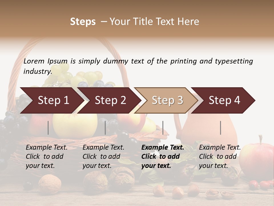 Wicker Basket Fruits Rose Hip PowerPoint Template