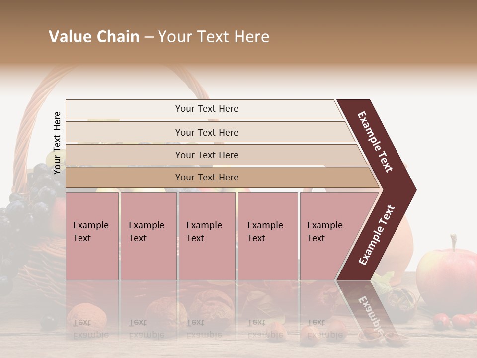 Wicker Basket Fruits Rose Hip PowerPoint Template