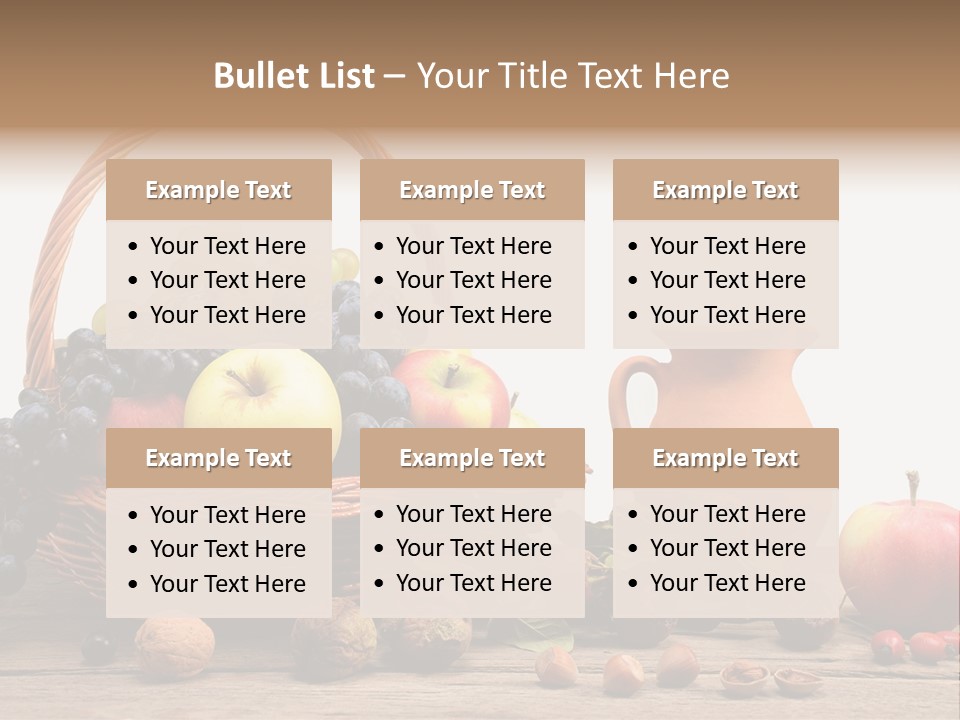 Wicker Basket Fruits Rose Hip PowerPoint Template